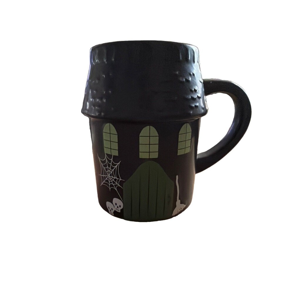 Hyde & EEK! Frankenstein Haunted House 14 Oz Earthenware Halloween Mug Eyes